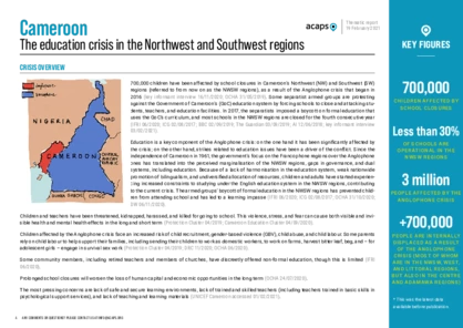 Cameroon: Education crisis in North West and South West regions Cameroon: Education crisis in North West and South West regions