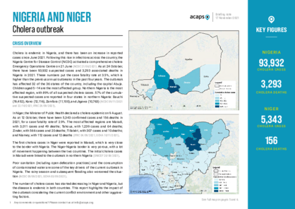 Nigeria and Niger: Cholera outbreak