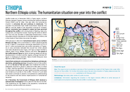Ethiopia: One year into the conflict in Northern Ethiopia