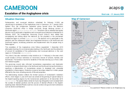 Cameroon: Escalation of the Anglophone crisis Cameroon: Escalation of the Anglophone crisis