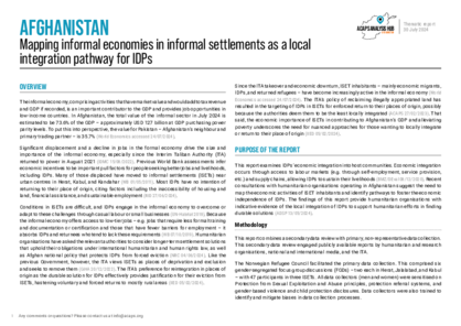 Afghanistan: Mapping informal economies in informal settlements