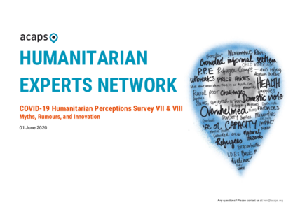 COVID-19 Humanitarian Outcome Survey: Key findings VII & VIII