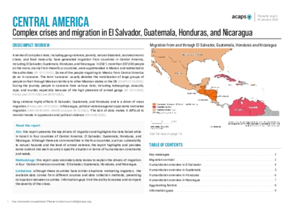 Central America: Complex crises and migration Central America: Complex crises and migration