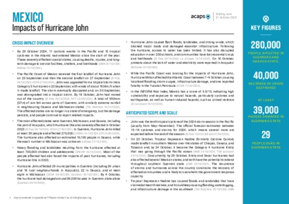 Mexico: impacts of Hurricane John Mexico: impacts of Hurricane John