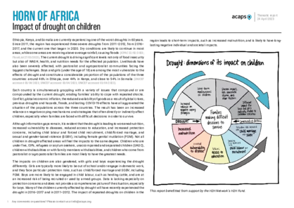Horn of Africa: Impact of drought on children Horn of Africa: Impact of drought on children