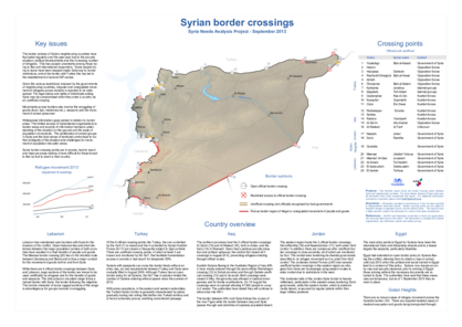 Syria Needs Analysis Project: Syrian border crossings