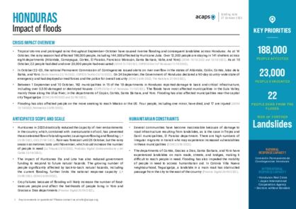 Honduras: impact of floods Honduras: impact of floods
