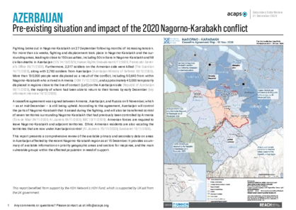 Pre-existing situation and impact of the 2020 Nagorno-Karabakh conflict Pre-existing situation and impact of the 2020 Nagorno-Karabakh conflict