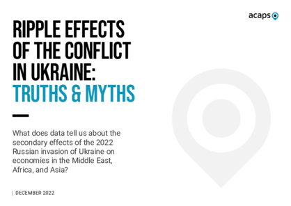 Ripple effects of the conflict in Ukraine: truths and myths Ripple effects of the conflict in Ukraine: truths and myths