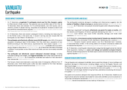Vanuatu: earthquake
