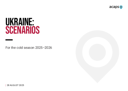 Ukraine: scenarios for the cold season 2025–2026 Ukraine: scenarios for the cold season 2025–2026